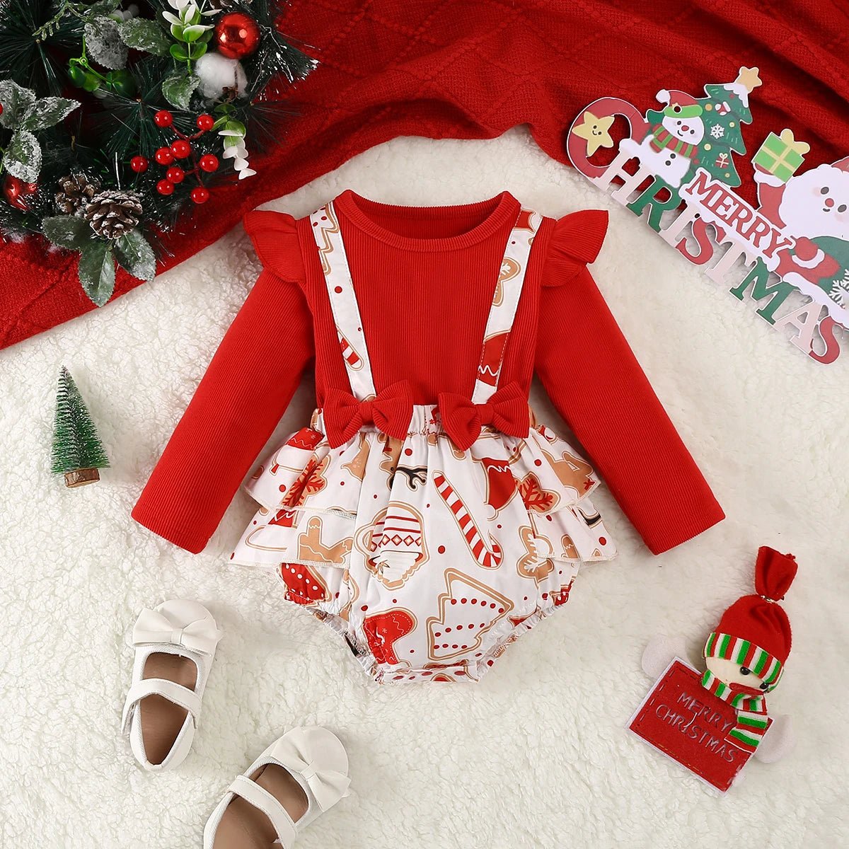 New Christmas Costume Baby Girl Party dress new autumn children's princess dress baby girl sweet jumpsuit - PratSN