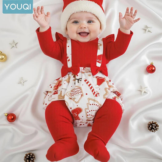 New Christmas Costume Baby Girl Party dress new autumn children's princess dress baby girl sweet jumpsuit - PratSN