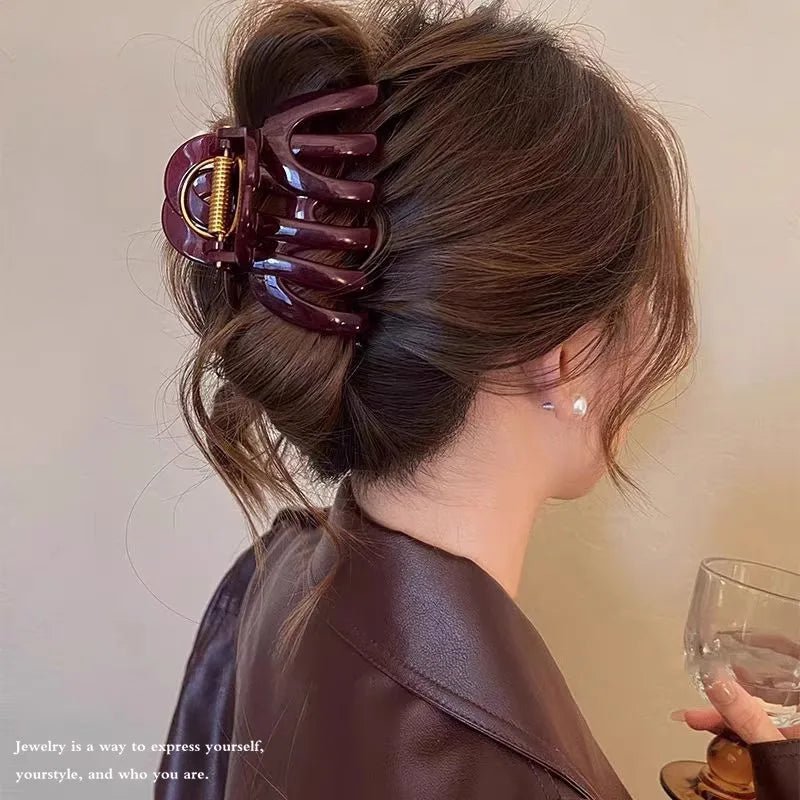 New Design Top Grade Pumpkin Hair Claw Clip For Women Sweet Hair Ornament Back Long Hair Hold Headband Hairpin Hair Accessories - PratSN
