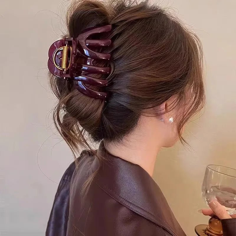 New Design Top Grade Pumpkin Hair Claw Clip For Women Sweet Hair Ornament Back Long Hair Hold Headband Hairpin Hair Accessories - PratSN