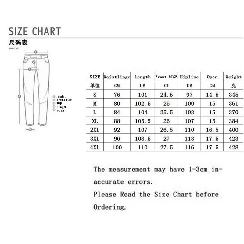 new Jeans Men Pants Wash Solid Color Multi Pockets Denim Mid Waist Cargo Jeans Plus Size Fahsion Casual Trousers Male Daily Wear - PratSN