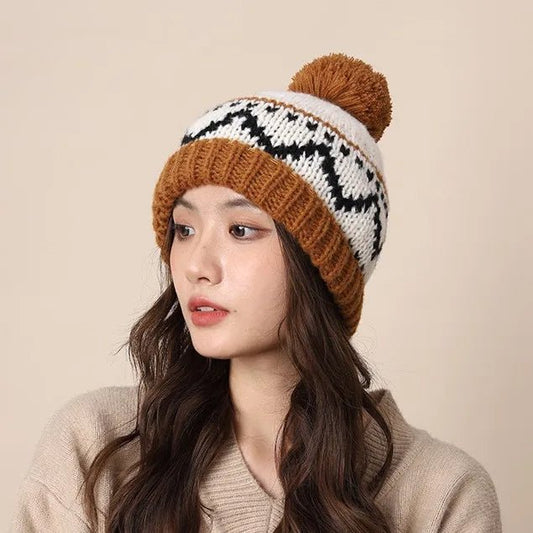 New Knitting Beanies Winter Caps for Men Women Warm Solid Color Hat Soft Woolen Crochet Unisex Take Cold Cap Beanie Gift - PratSN
