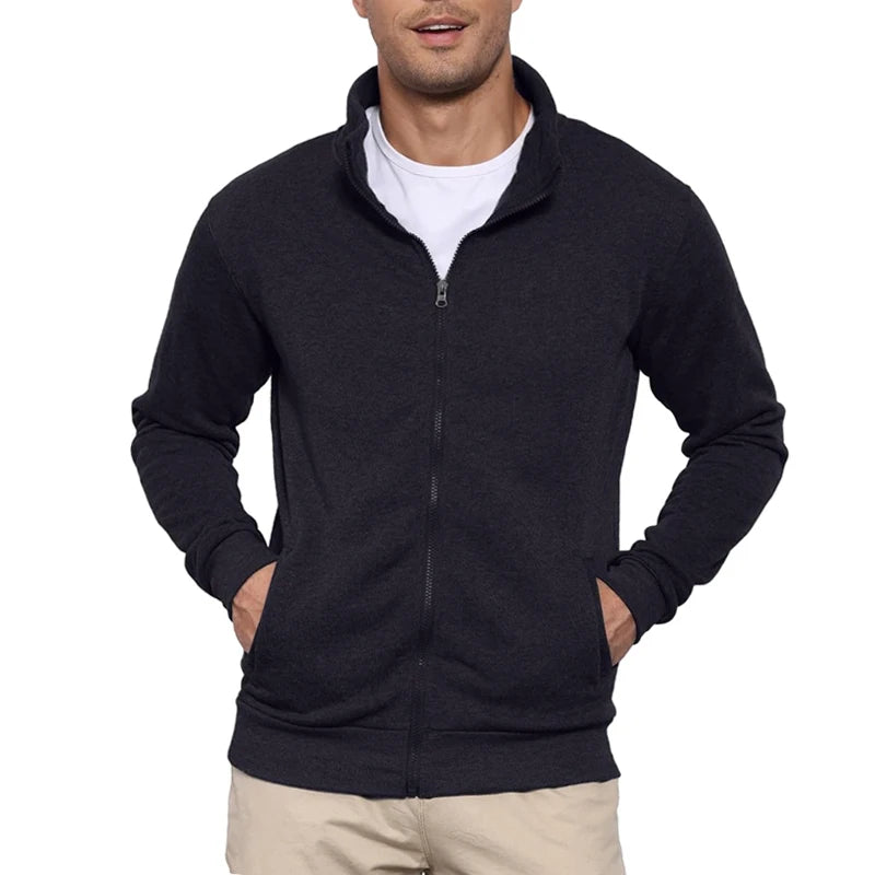 New Men's Sweat Jacket Pullover Hoodie Sweatshirt Man Without Hood with Zip Jacket Outdoor Sport Lightweight Streetwear M - 3XL - PratSN