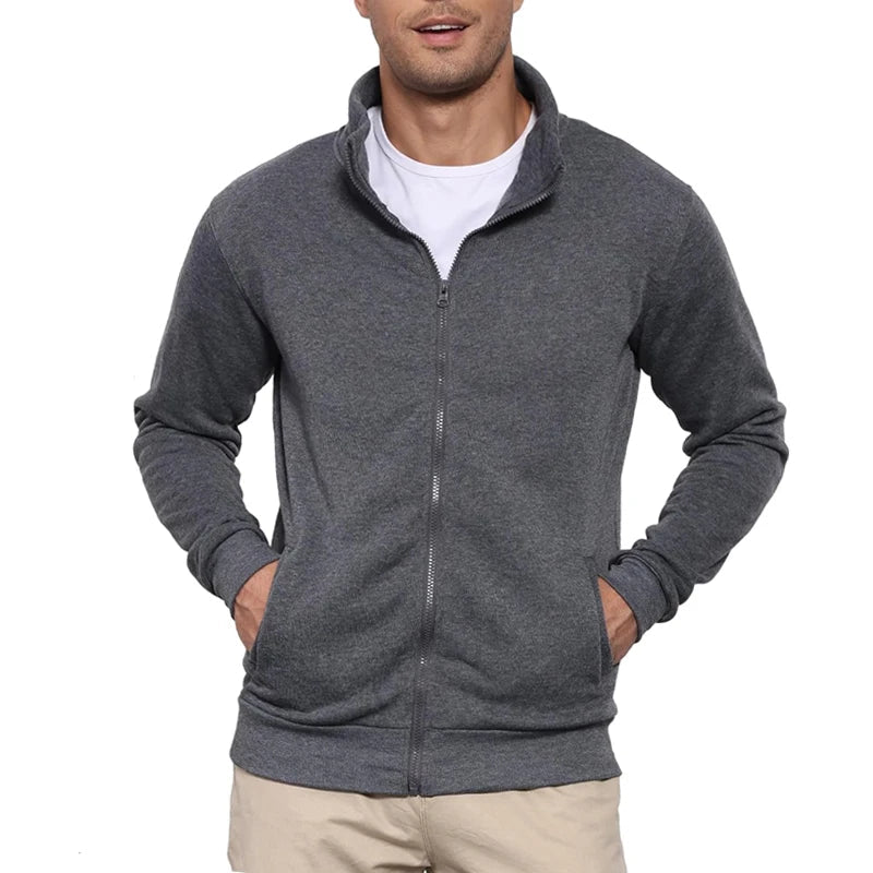 New Men's Sweat Jacket Pullover Hoodie Sweatshirt Man Without Hood with Zip Jacket Outdoor Sport Lightweight Streetwear M - 3XL - PratSN