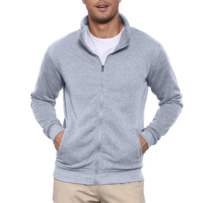 New Men's Sweat Jacket Pullover Hoodie Sweatshirt Man Without Hood with Zip Jacket Outdoor Sport Lightweight Streetwear M - 3XL - PratSN
