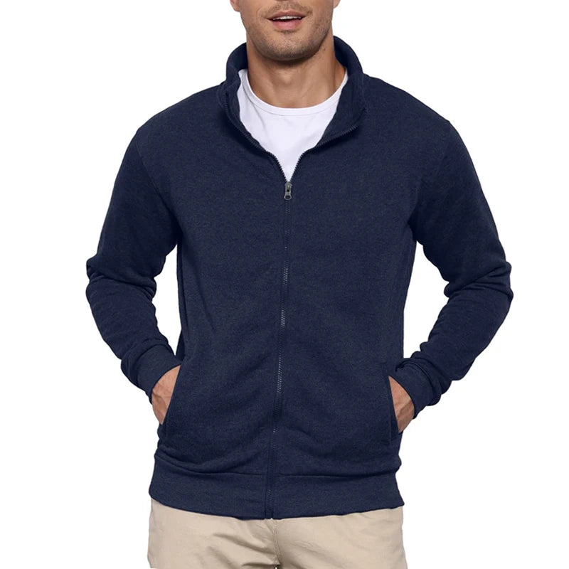 New Men's Sweat Jacket Pullover Hoodie Sweatshirt Man Without Hood with Zip Jacket Outdoor Sport Lightweight Streetwear M - 3XL - PratSN