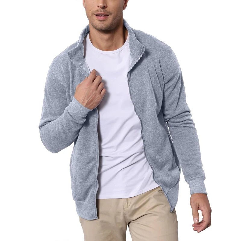 New Men's Sweat Jacket Pullover Hoodie Sweatshirt Man Without Hood with Zip Jacket Outdoor Sport Lightweight Streetwear M - 3XL - PratSN