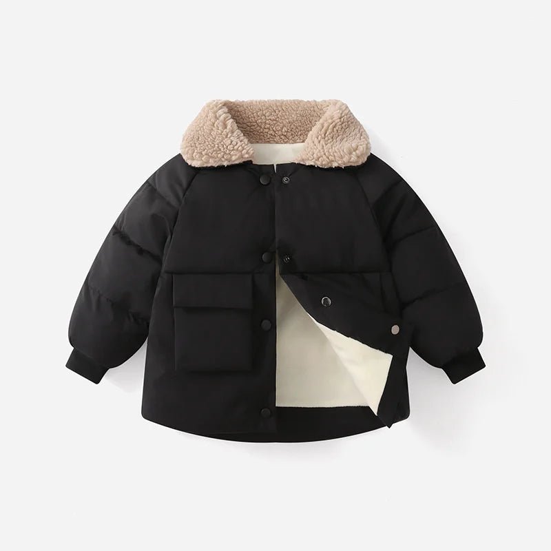 New Middle Children Cotton Jackets Kids Fleece Thick Outerwear Winter Girls Boys Warm Down Coats Baby Clothes Outdoor Coats - PratSN