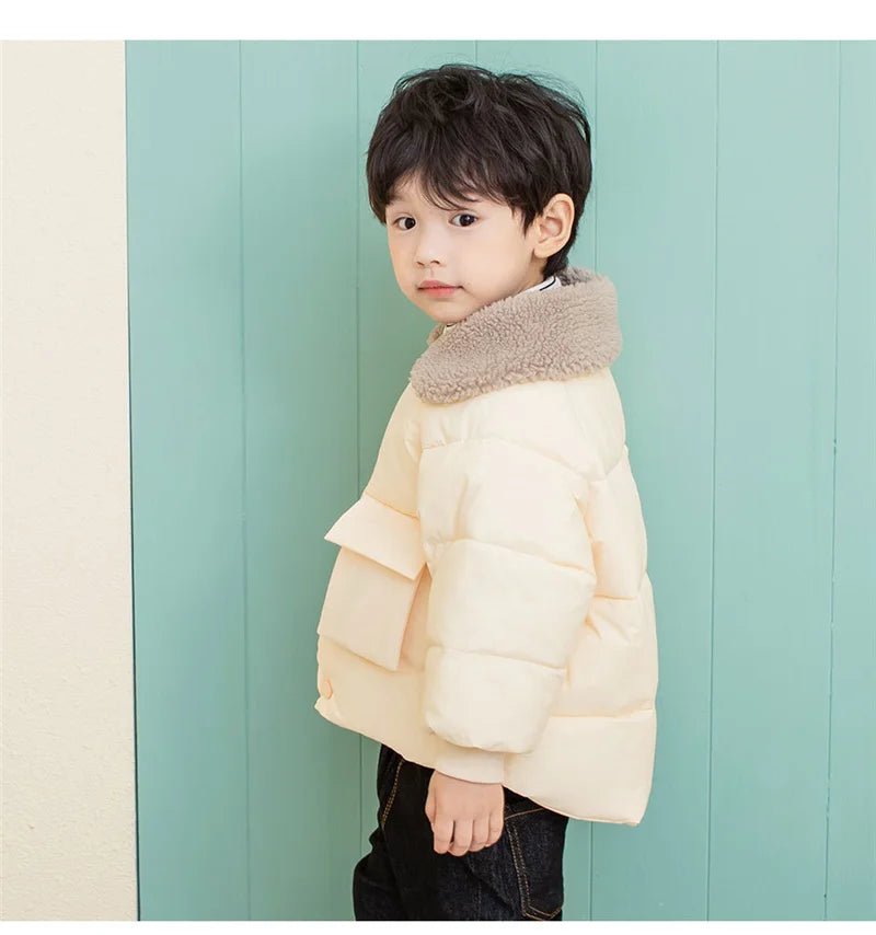 New Middle Children Cotton Jackets Kids Fleece Thick Outerwear Winter Girls Boys Warm Down Coats Baby Clothes Outdoor Coats - PratSN
