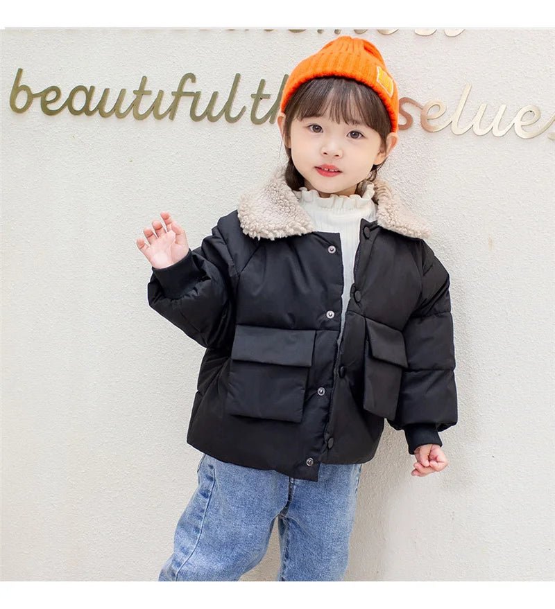 New Middle Children Cotton Jackets Kids Fleece Thick Outerwear Winter Girls Boys Warm Down Coats Baby Clothes Outdoor Coats - PratSN