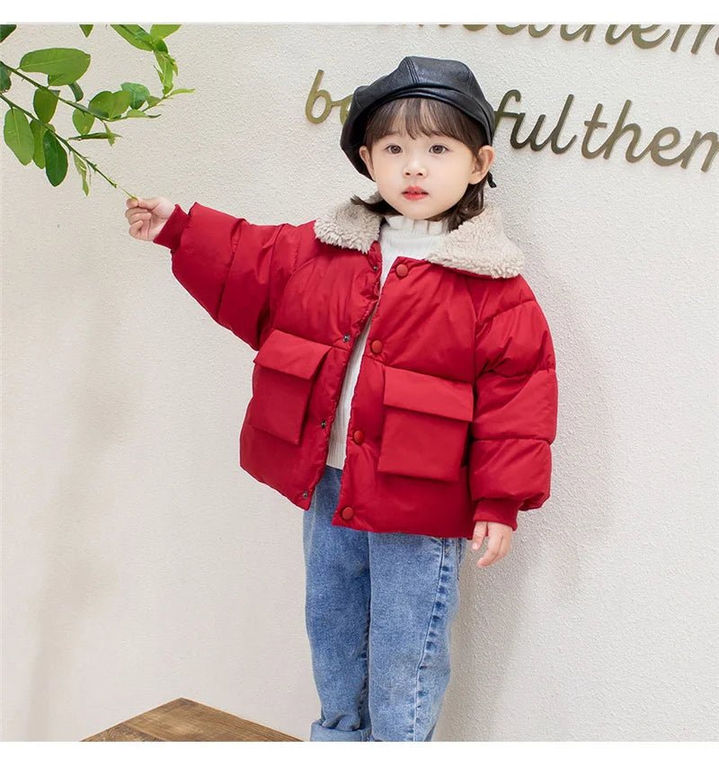 New Middle Children Cotton Jackets Kids Fleece Thick Outerwear Winter Girls Boys Warm Down Coats Baby Clothes Outdoor Coats - PratSN