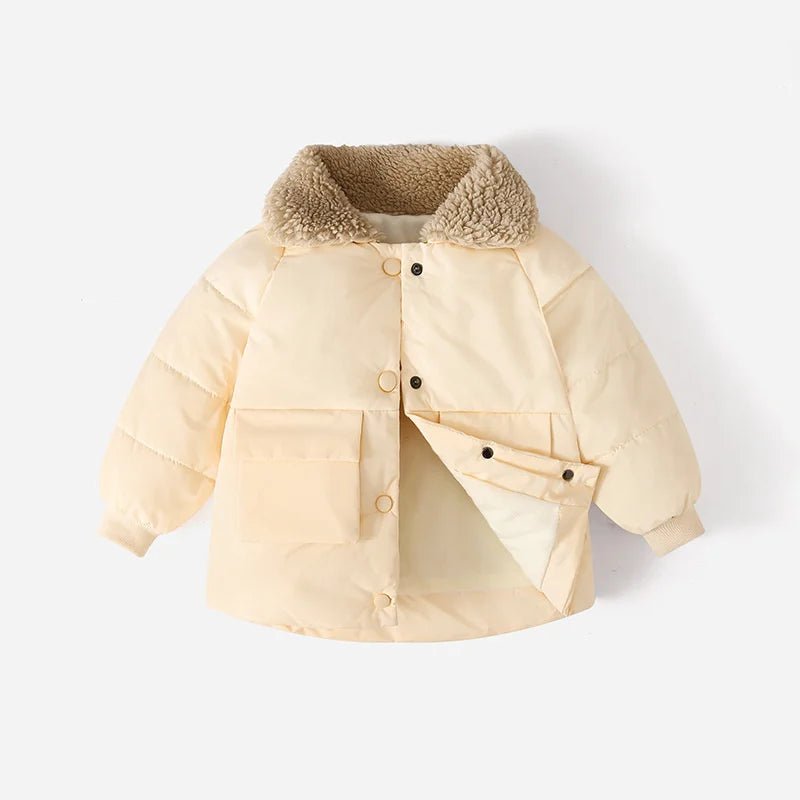 New Middle Children Cotton Jackets Kids Fleece Thick Outerwear Winter Girls Boys Warm Down Coats Baby Clothes Outdoor Coats - PratSN