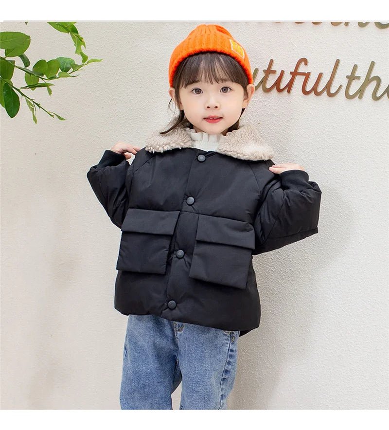 New Middle Children Cotton Jackets Kids Fleece Thick Outerwear Winter Girls Boys Warm Down Coats Baby Clothes Outdoor Coats - PratSN