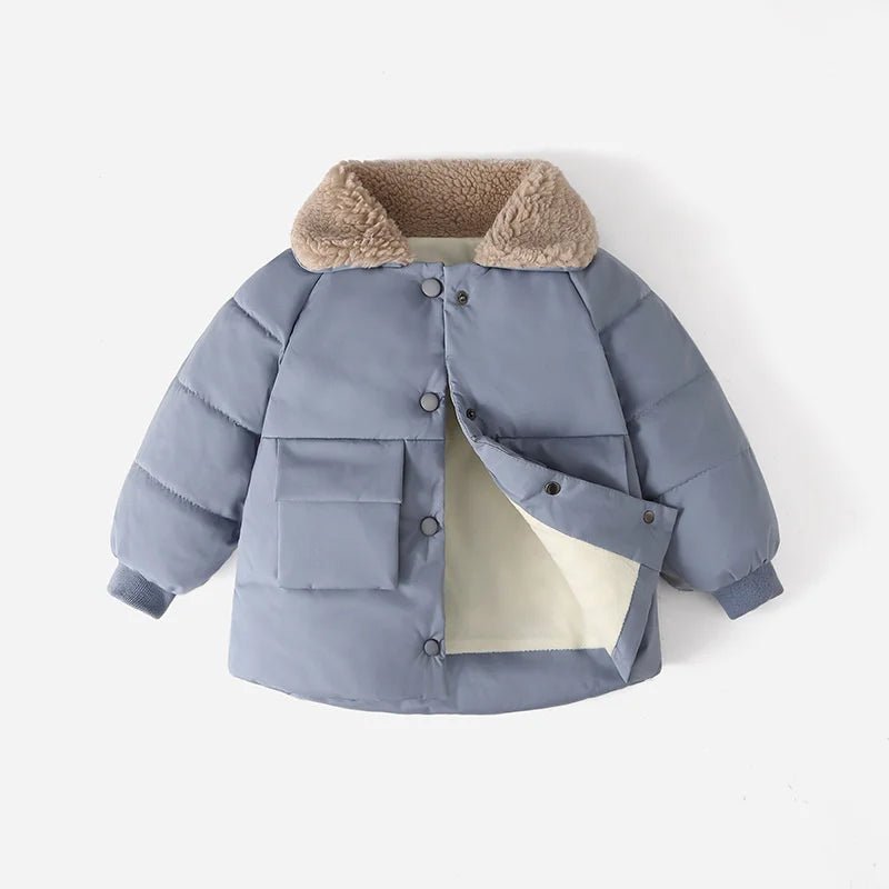 New Middle Children Cotton Jackets Kids Fleece Thick Outerwear Winter Girls Boys Warm Down Coats Baby Clothes Outdoor Coats - PratSN