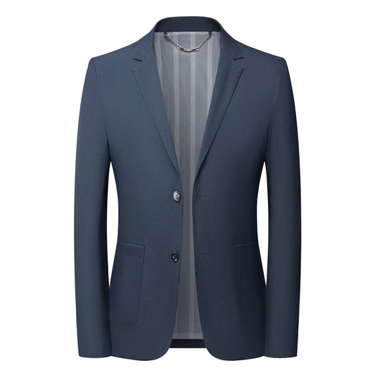 New Solid Men Blazer Regular Fit Long Sleeve Blazers for Men Solid Color Casual Suit Korean Slim Fit Formal Business Suit - PratSN