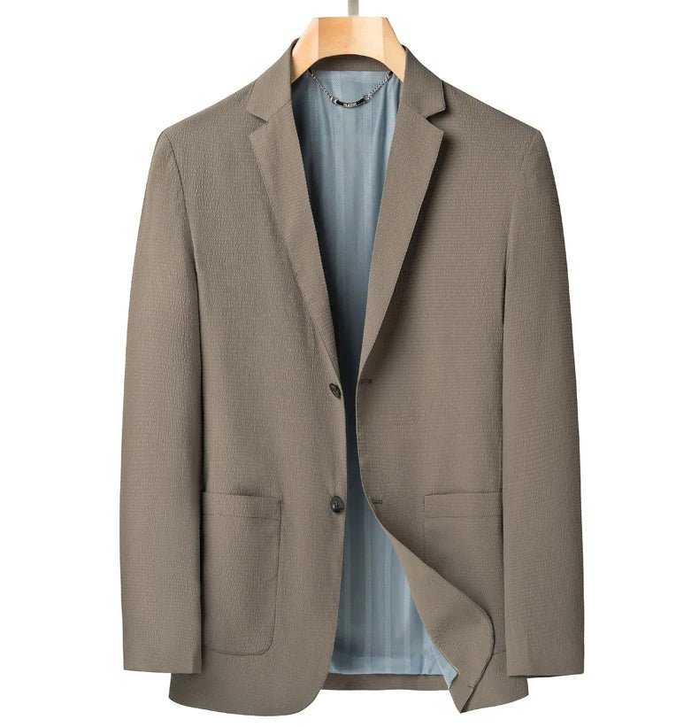 New Solid Men Blazer Regular Fit Long Sleeve Blazers for Men Solid Color Casual Suit Korean Slim Fit Formal Business Suit - PratSN