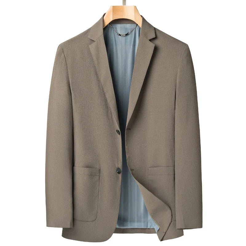 New Solid Men Blazer Regular Fit Long Sleeve Blazers for Men Solid Color Casual Suit Korean Slim Fit Formal Business Suit - PratSN