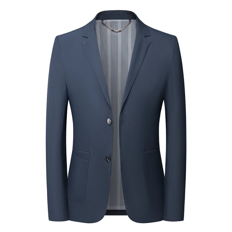 New Solid Men Blazer Regular Fit Long Sleeve Blazers for Men Solid Color Casual Suit Korean Slim Fit Formal Business Suit - PratSN