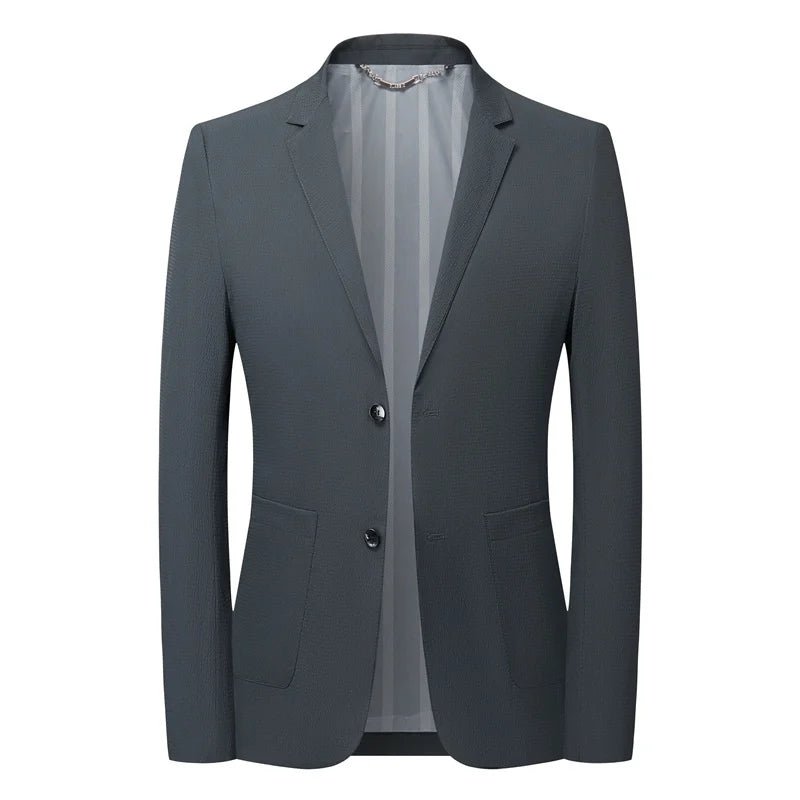 New Solid Men Blazer Regular Fit Long Sleeve Blazers for Men Solid Color Casual Suit Korean Slim Fit Formal Business Suit - PratSN