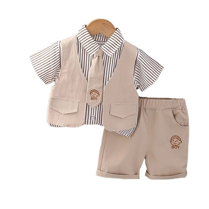 New Summer Baby Boys Clothes Suit Children Shirt Shorts 2Pcs/Sets Toddler Clothing Infant Casual Cotton Costume Kids Tracksuits - PratSN