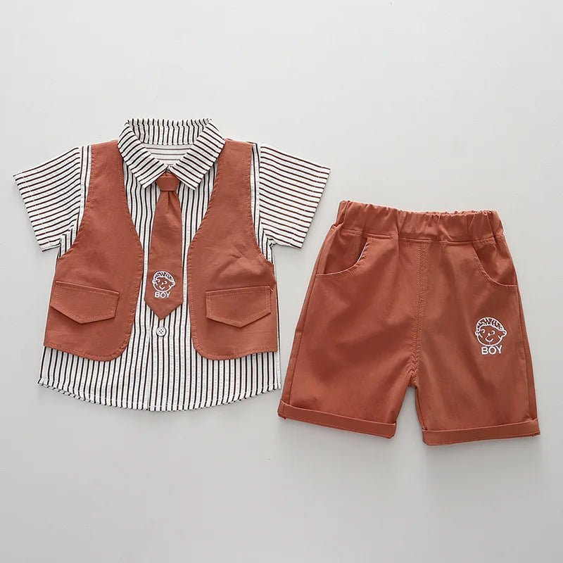 New Summer Baby Boys Clothes Suit Children Shirt Shorts 2Pcs/Sets Toddler Clothing Infant Casual Cotton Costume Kids Tracksuits - PratSN