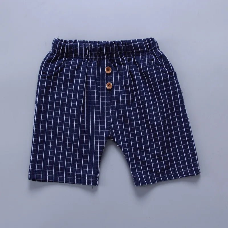 New Summer Baby Clothes Suit Children Boys Casual Plaid T-Shirt Shorts 2Pcs/Sets Toddler Costume Infant Outfits Kids Tracksuits - PratSN