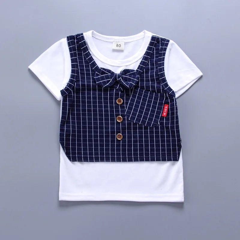 New Summer Baby Clothes Suit Children Boys Casual Plaid T-Shirt Shorts 2Pcs/Sets Toddler Costume Infant Outfits Kids Tracksuits - PratSN