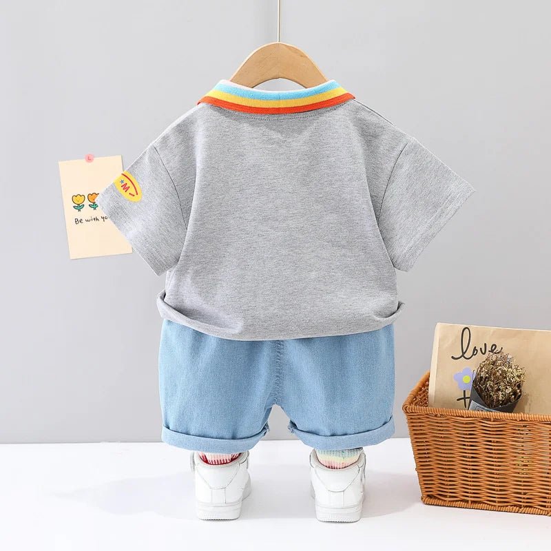 New Summer Baby Girls Clothes Suit Children Boys Fashion T-Shirt Shorts 2Pcs/Sets Toddler Casual Cotton Costume Kids Tracksuits - PratSN