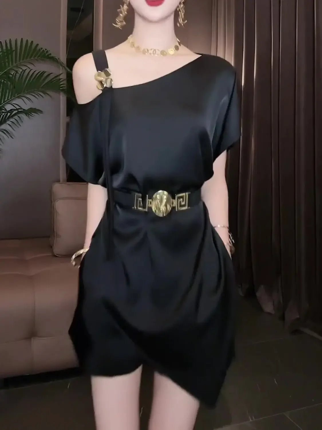 New Summer Dress with Elegant Temperament and Slimness Over the Knees - PratSN
