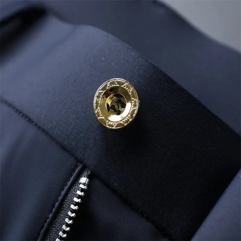 New Summer Men's Ice Silk High Stretch Business Suit Pants Male Army Green Blue Elastic Formal Office Straight Formal Trousers - PratSN