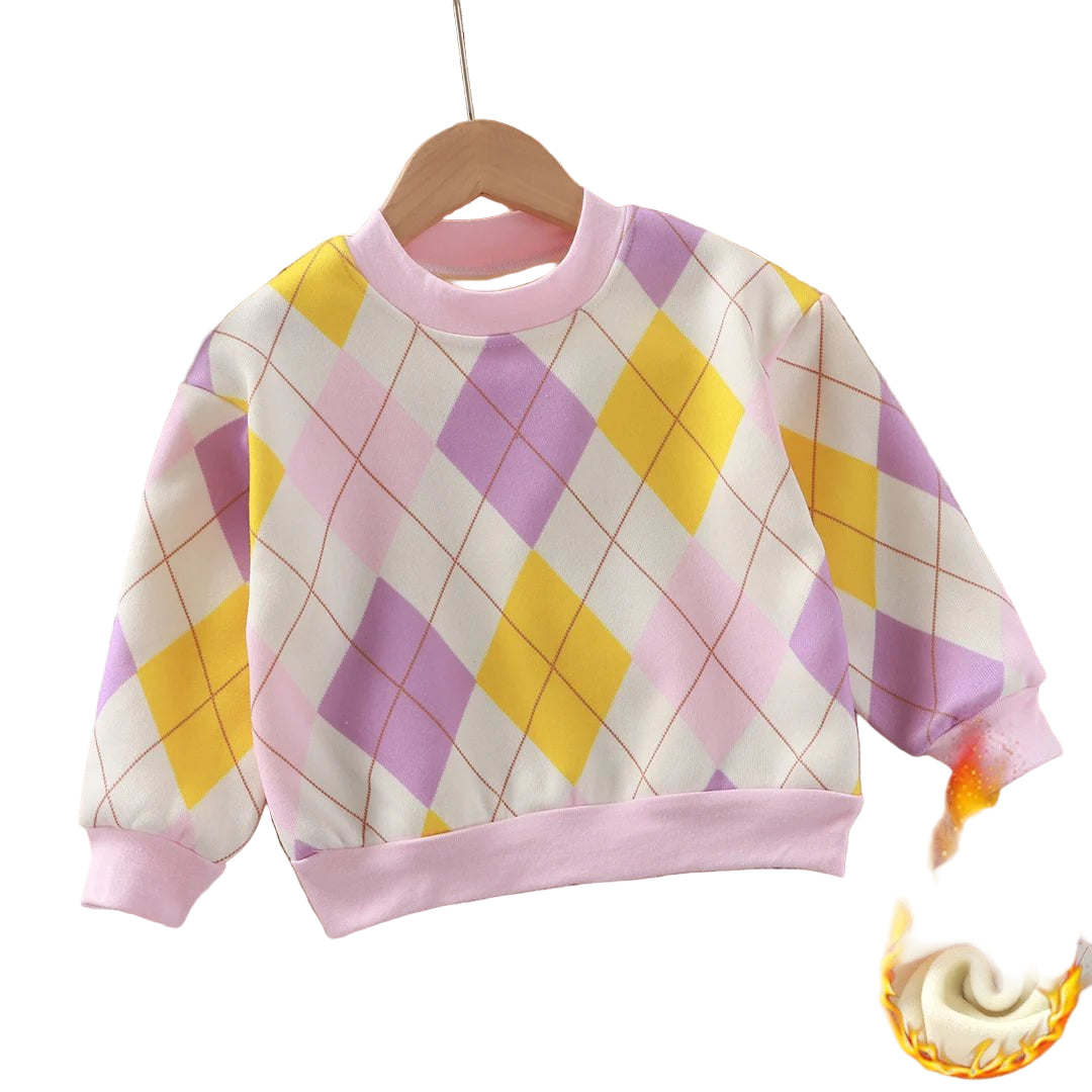 New Velvet Thickened Christmas T-shirt Children's Printing Sweatshirt Casual Children's Clothing For Winter New Year Gift - PratSN