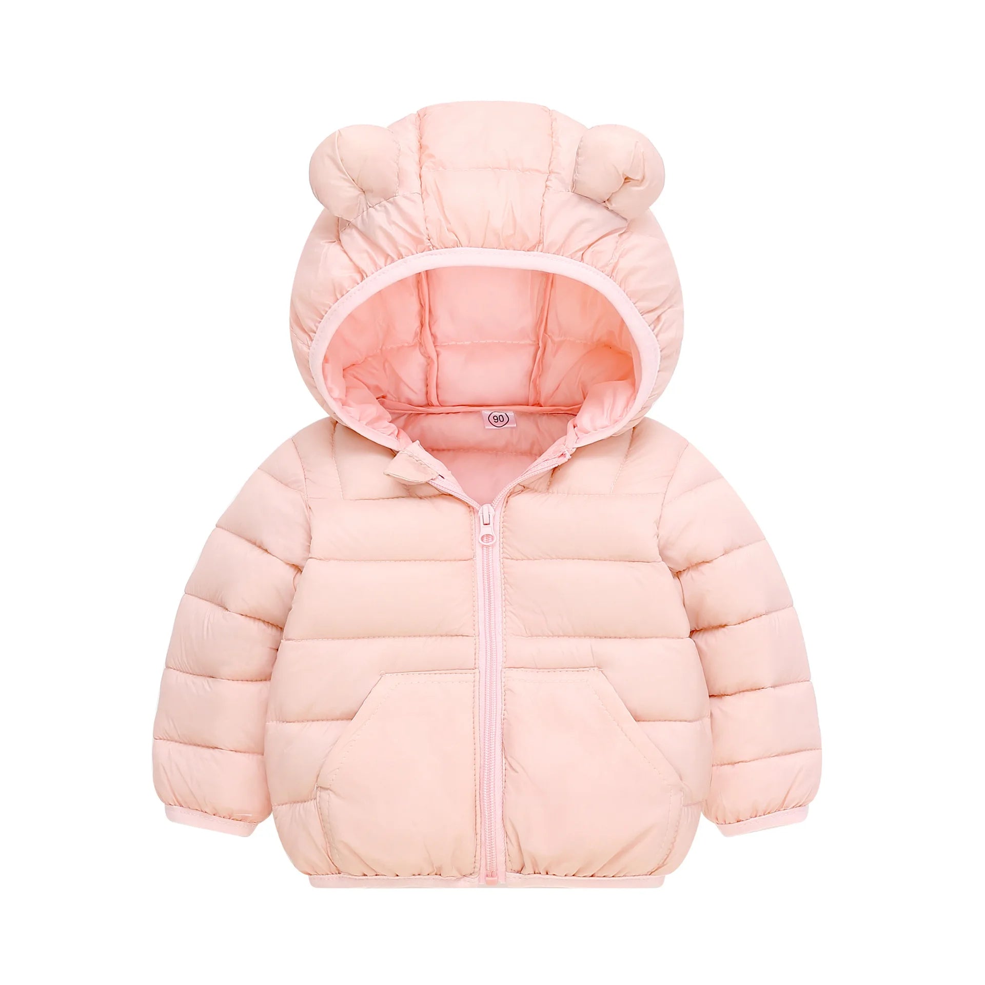 New Winter Down Warm Jackets Autumn Baby Thin Hooded Cotton Coats Girls Boys Cute Solid Outerwear 2 - 6 Years - PratSN