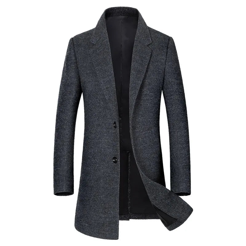 OEM Custom Mens Button Lapel Trench Coat - PratSN