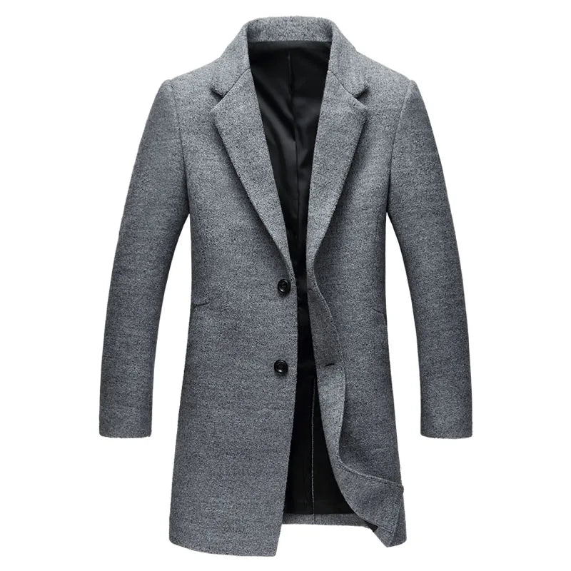 OEM Custom Mens Button Lapel Trench Coat - PratSN