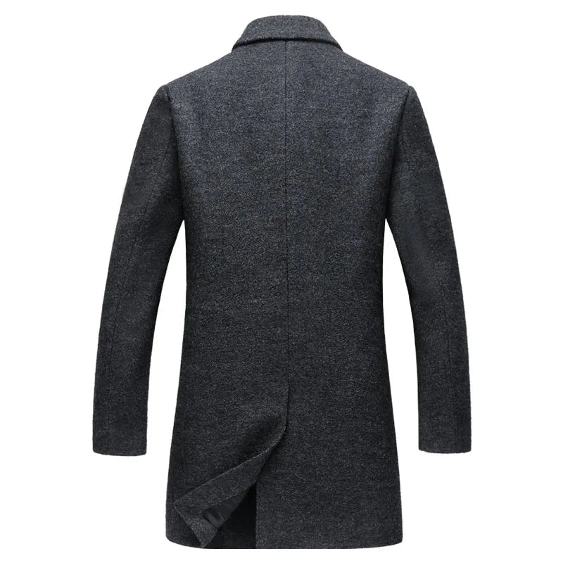 OEM Custom Mens Button Lapel Trench Coat - PratSN