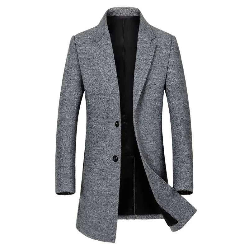 OEM Custom Mens Button Lapel Trench Coat - PratSN