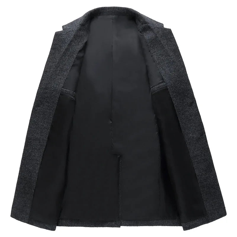 OEM Custom Mens Button Lapel Trench Coat - PratSN