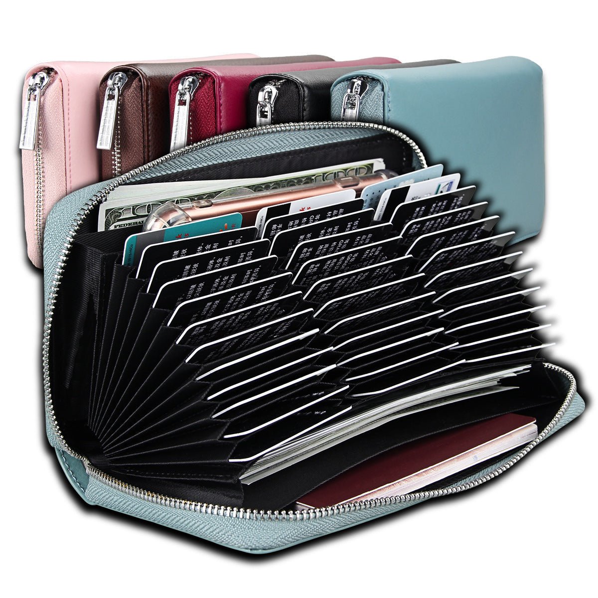 Organ Long Leather Card Holder Passport Holder - PratSN
