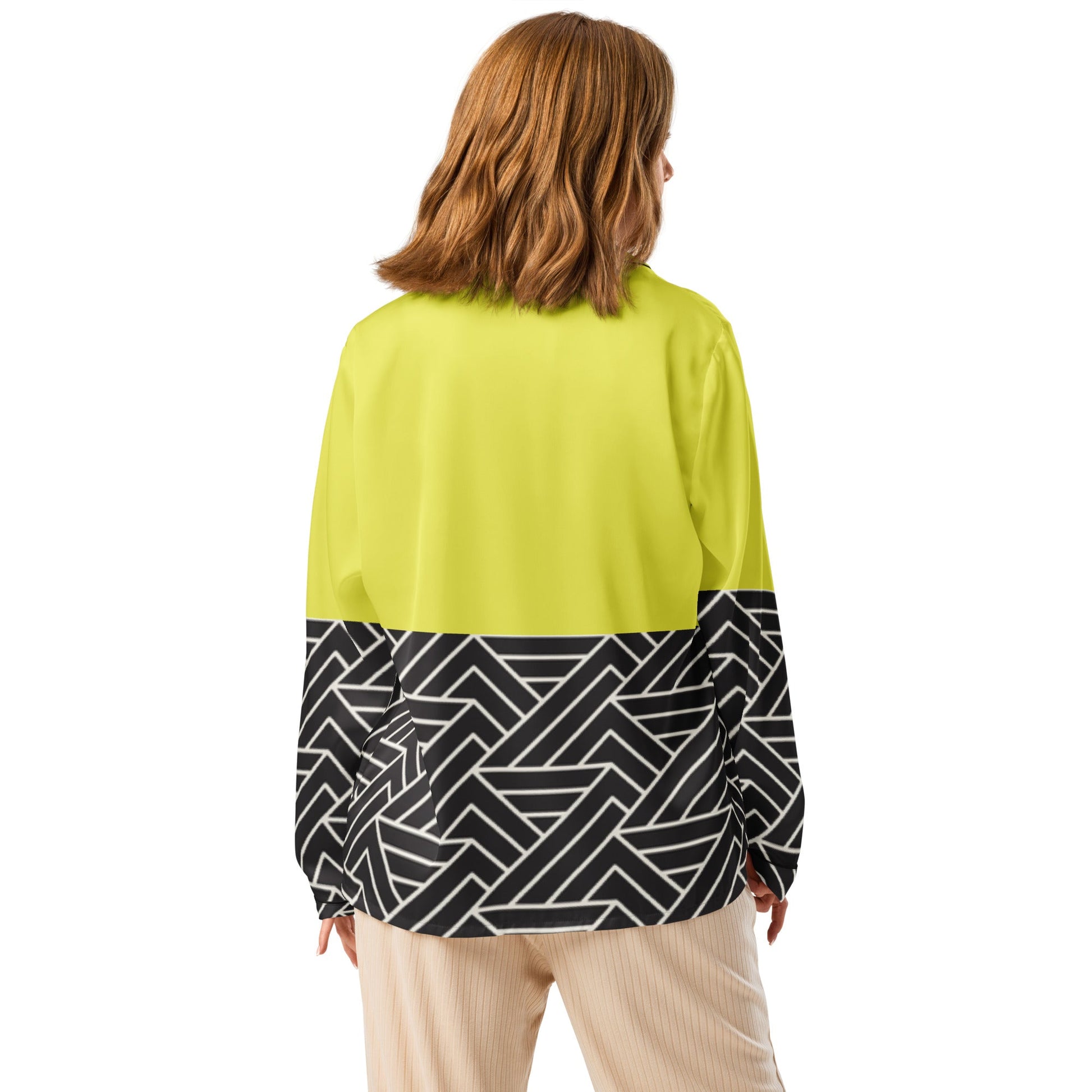 Paris daisy yellow and black color women’s long sleeve pajama top - PratSN
