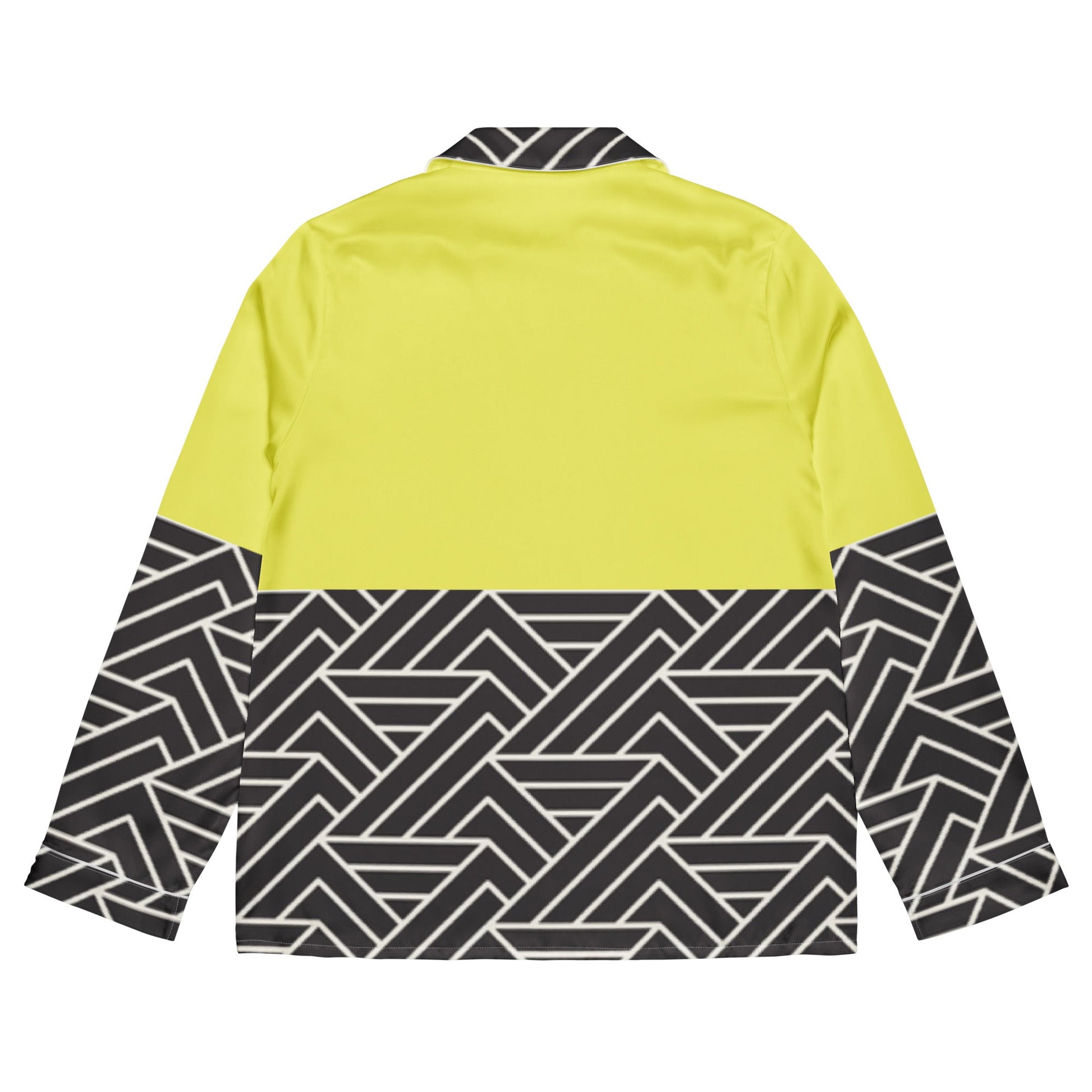 Paris daisy yellow and black color women’s long sleeve pajama top - PratSN