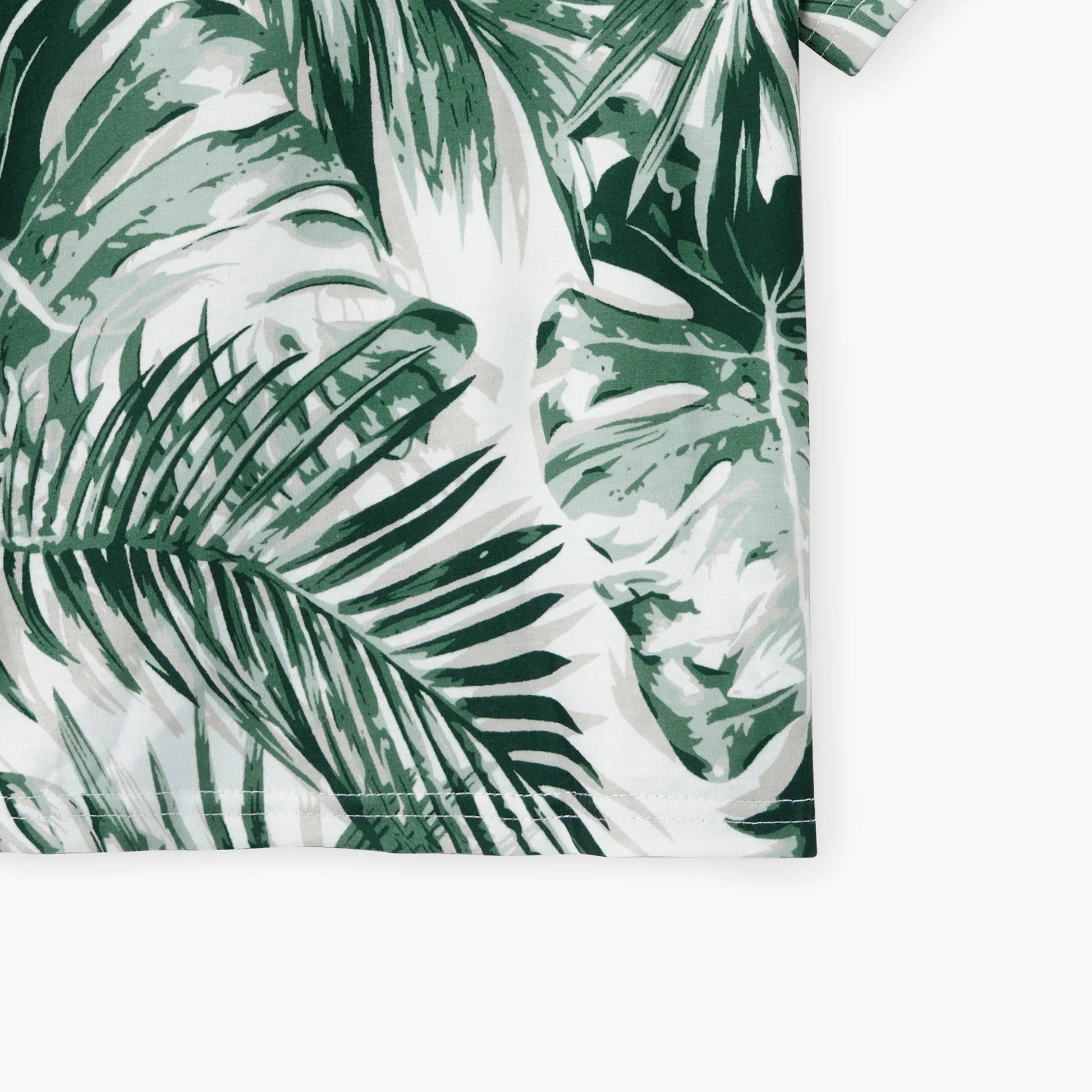 PatPat Family Matching Floral Panel Tee or Tropical Leaf Pattern Button V - Neck Ruched Dress Sets - PratSN
