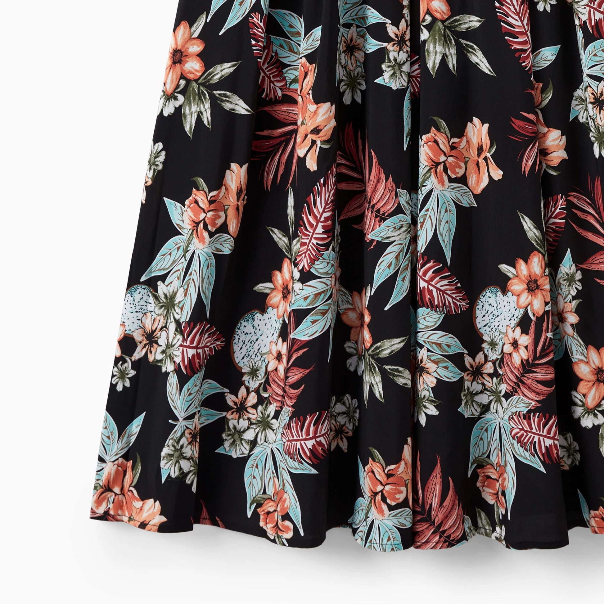 PatPat Family Matching Sets Floral Beach Shirt or Cross top A - line Skirt Co - ord Set - PratSN