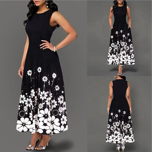 plus Size Printed Dr Long Skirt Women's Summer Cotton Basic Sle mid Waist A - Line Skirt Casual Comfortable Dr - PratSN
