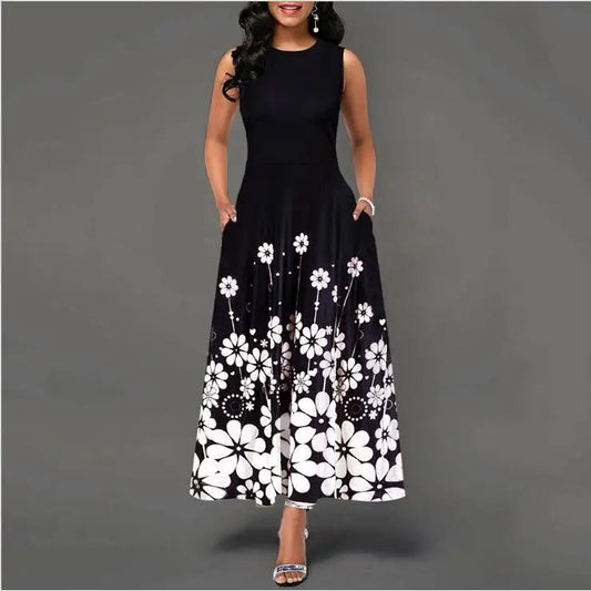 plus Size Printed Dr Long Skirt Women's Summer Cotton Basic Sle mid Waist A - Line Skirt Casual Comfortable Dr - PratSN