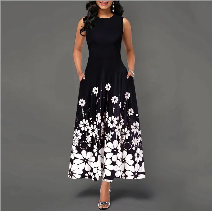plus Size Printed Dr Long Skirt Women's Summer Cotton Basic Sle mid Waist A - Line Skirt Casual Comfortable Dr - PratSN
