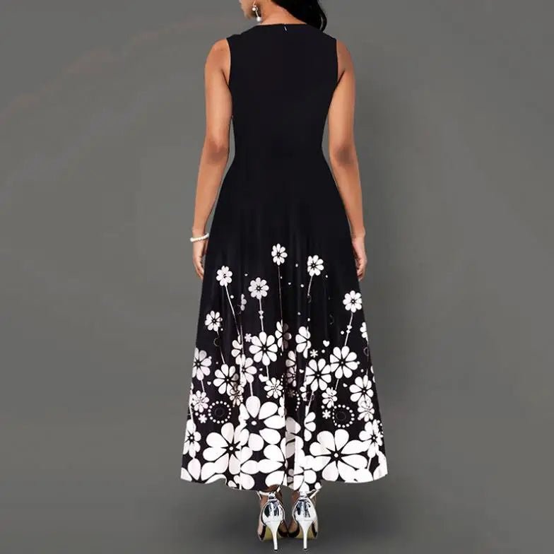 plus Size Printed Dr Long Skirt Women's Summer Cotton Basic Sle mid Waist A - Line Skirt Casual Comfortable Dr - PratSN