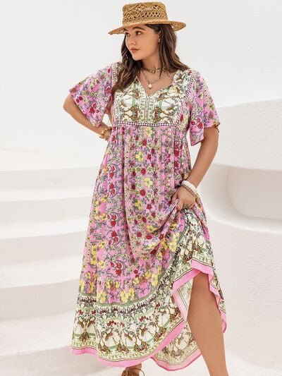 Plus Size Women's Dresses Bohemian Leisure Vacation - PratSN