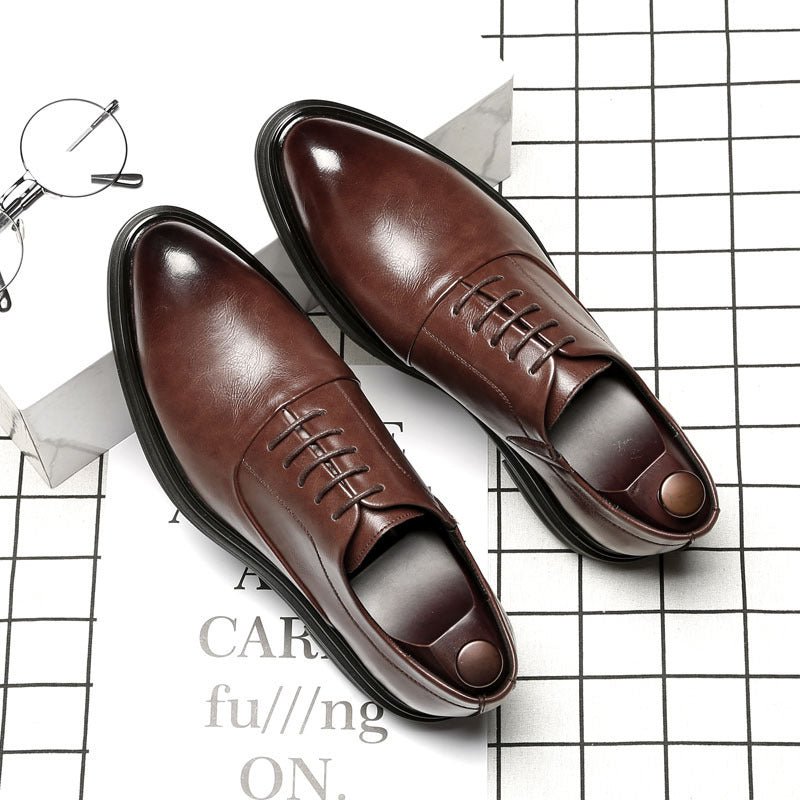 Pointed Casual Men's Shoes Business Work Leather Shoes - PratSN