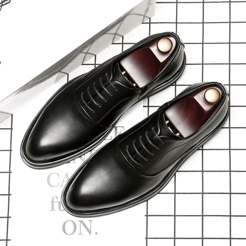 Pointed Casual Men's Shoes Business Work Leather Shoes - PratSN