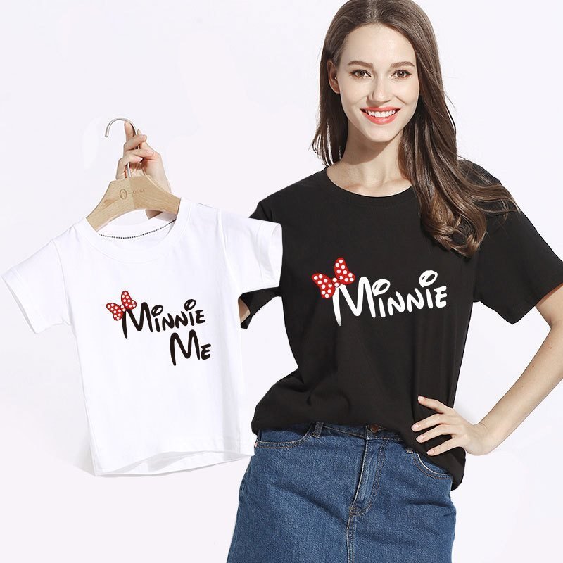 Popular Short Sleeve T-Shirt Mother - Daughter Printing - PratSN